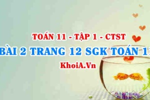 Bài 2 trang 12 SGK Toán 11 Tập 1 Chân trời sáng tạo